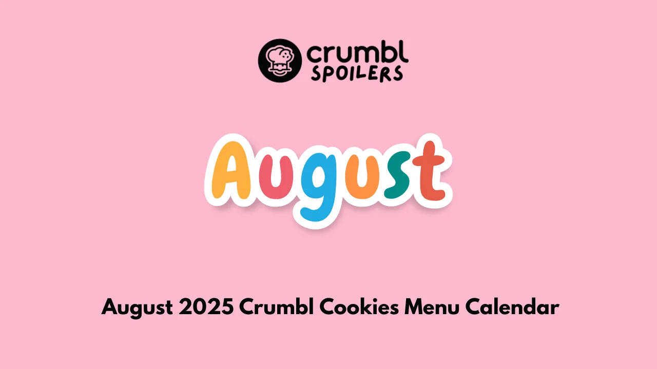 August 2025 Crumbl Cookies Menu Calendar