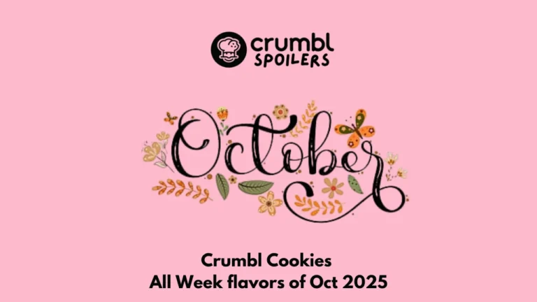Crumbl Cookies flavors of all weeks of October 2025